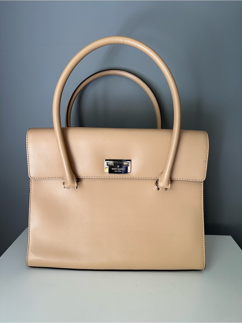 Kate Spade Tan Leather Tote Bag